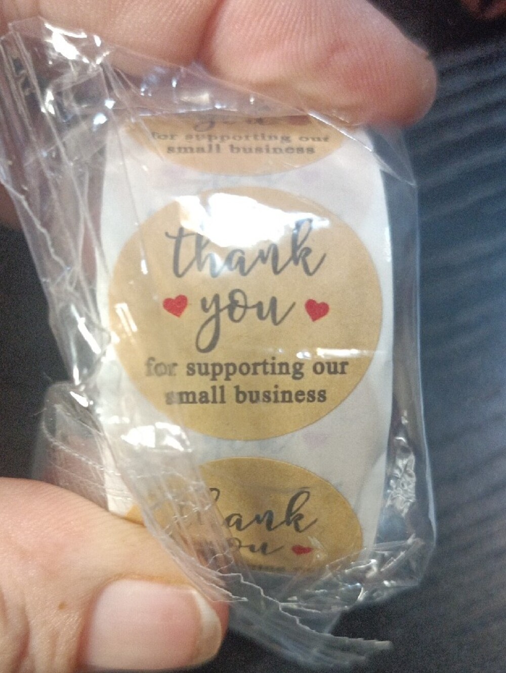 3 Rolls Of Thank You Sticker 1500 Stickers Total - Picture 2 of 4